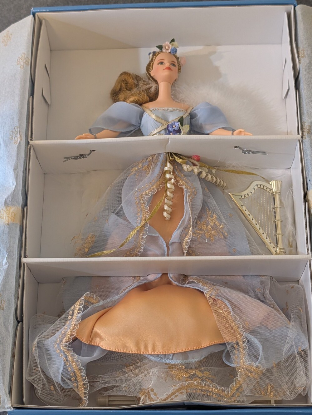 Vintage Harpist Angel Barbie Angels of Music Collection Mattel #18894 New MINT